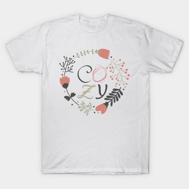 Cozy Country House Design White T-Shirt by Qwerdenker Music Merch